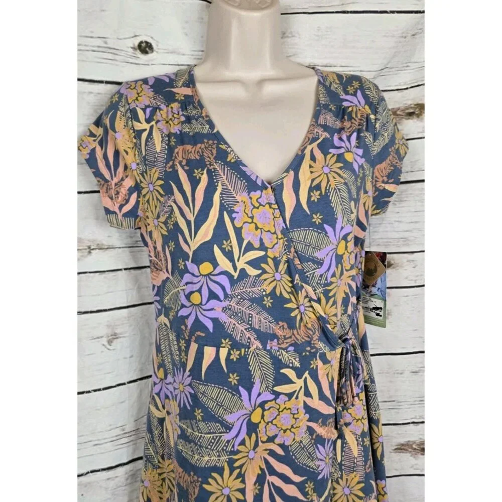 Sherpa Adventure Gear Dress S NEW Floral Wrap Outdoor Organic Cotton Womens